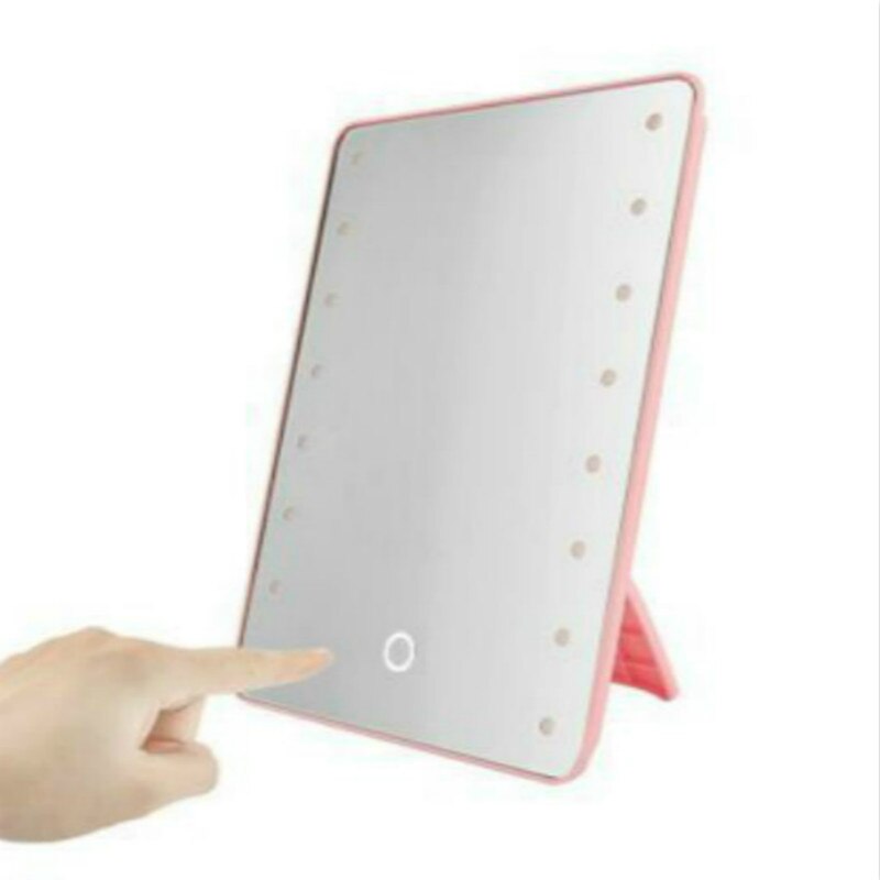 1pcs Makeup Mirror with16 LED Vanity Mirror with Touch Dimmer Switch Battery Powered Bracket for Desktop Bathroom Bedroom Travel: 03