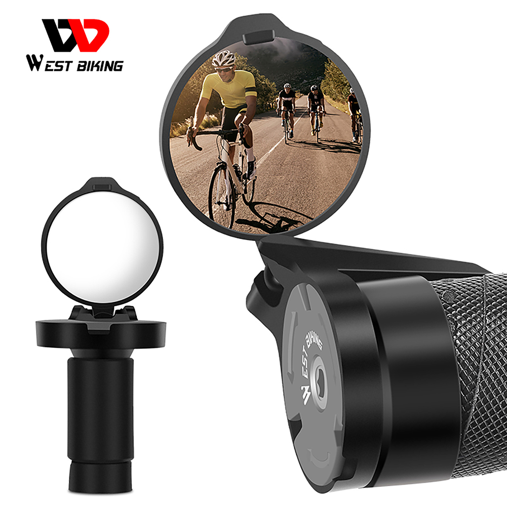 West Fietsen Fiets Achteruitkijkspiegel Stuur End Spiegel Kleine Bolle Fietsen Spiegel 360 Flexibele Mtb Racefiets Accessoires