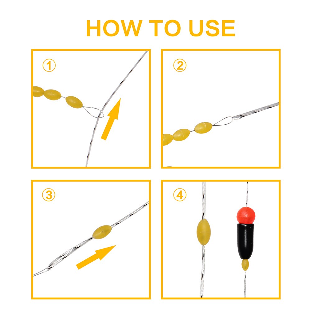 150Pcs Rubber Float Stops Fishing Bobber Line Stopper Space Beans Fishing Rig Tackle lure Fishing Accessories