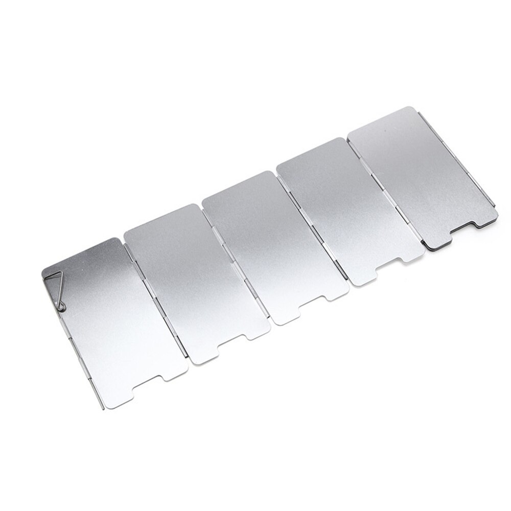 9 Plaat Outdoor Cooking Opvouwbare Kachel Voorruit Gasfornuis Wind Shield Picknick Kookgerei Aluminium Windscherm Apparatuur