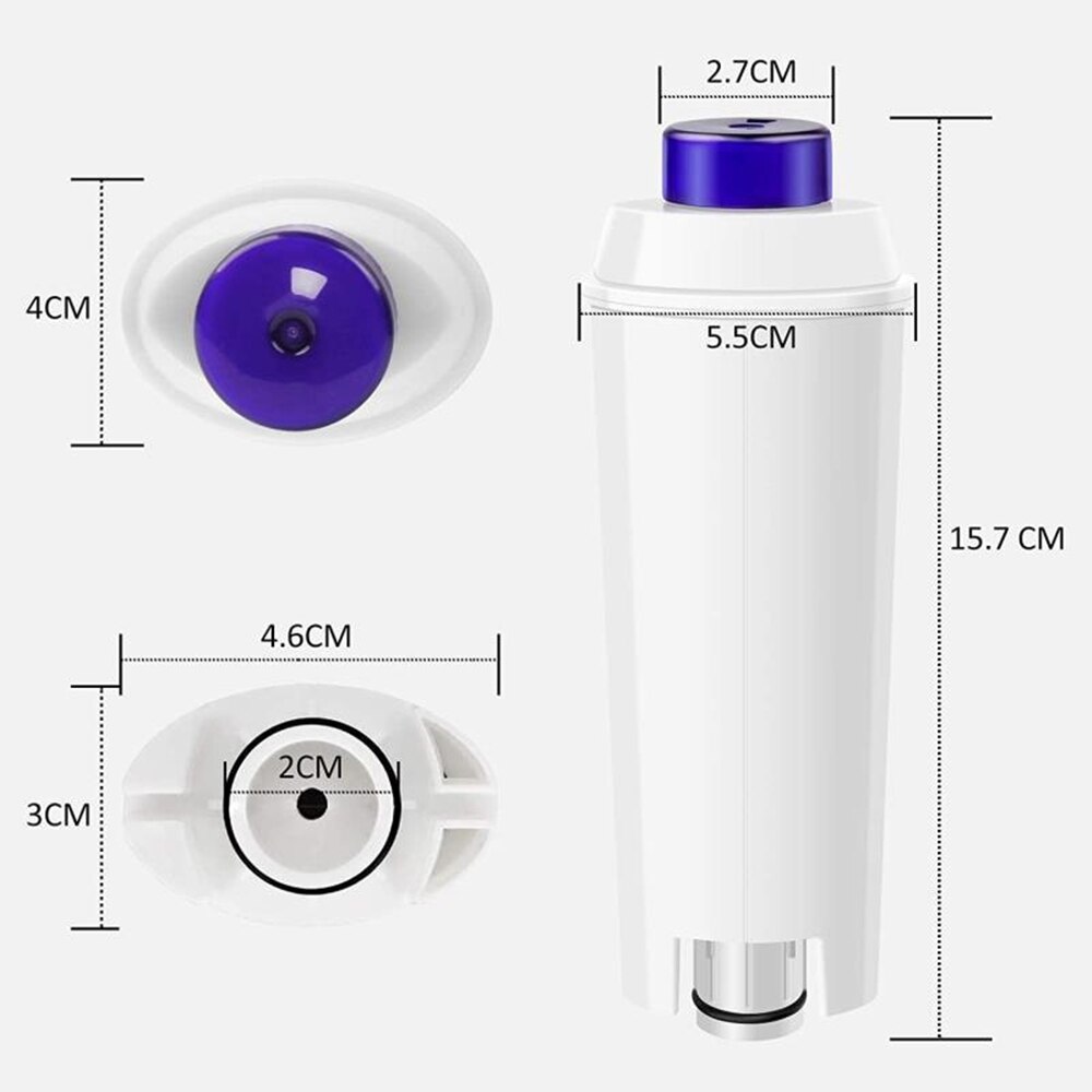Kaffefilter udskiftning til delonghi filter dlsc 002,  dls  c002,  kompatibel med ecam, esam, etam, bco ,ec680,ec800 2 pakker