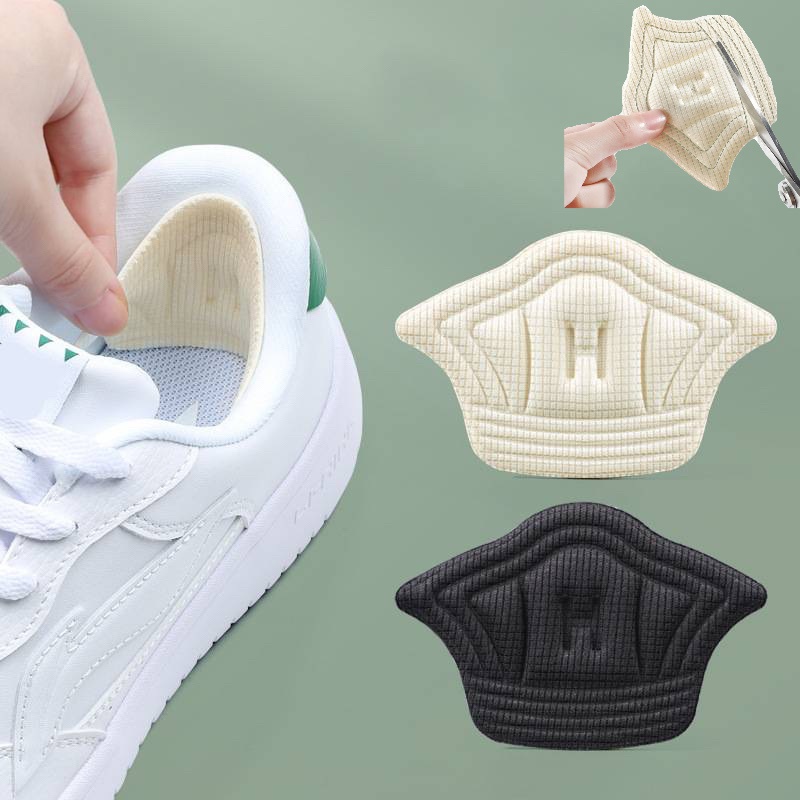 Adesivos de calcanhar para sapatos esportivos, redutor de tamanho, forro de calcanhar, protetor de dor, patch para alívio de dor, palmilha de cuidados com os pés, 1 par