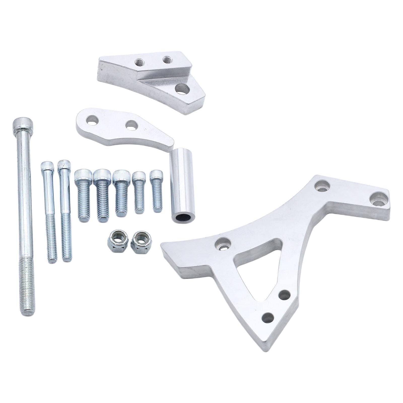 Alternator Bracket Mounting Kit Auto Replace Mount Aluminum D/Side Mid Engine Billet for Ford 302 351C V8