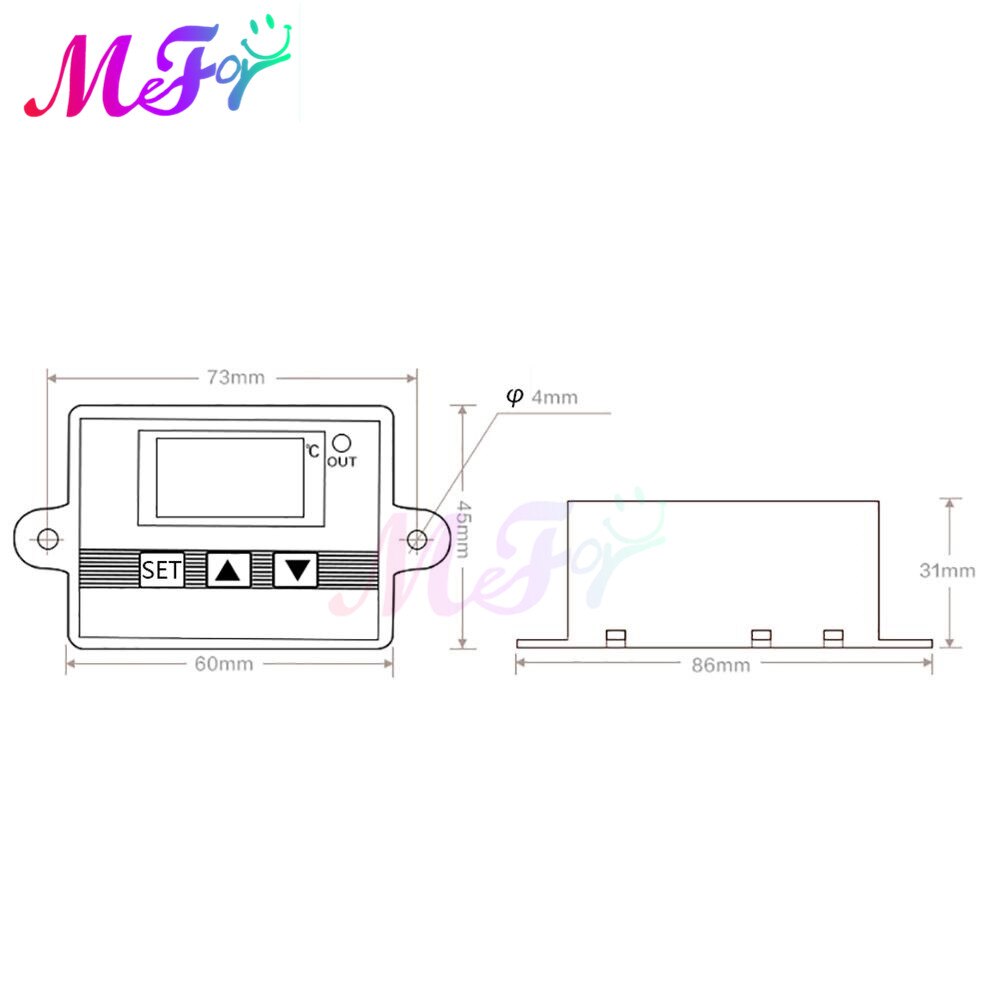 12V 24V 220V W3002 Digital LED Temperature Controller Sensor Switch 10A Thermostat Regulator Heating Cool XH-W3002