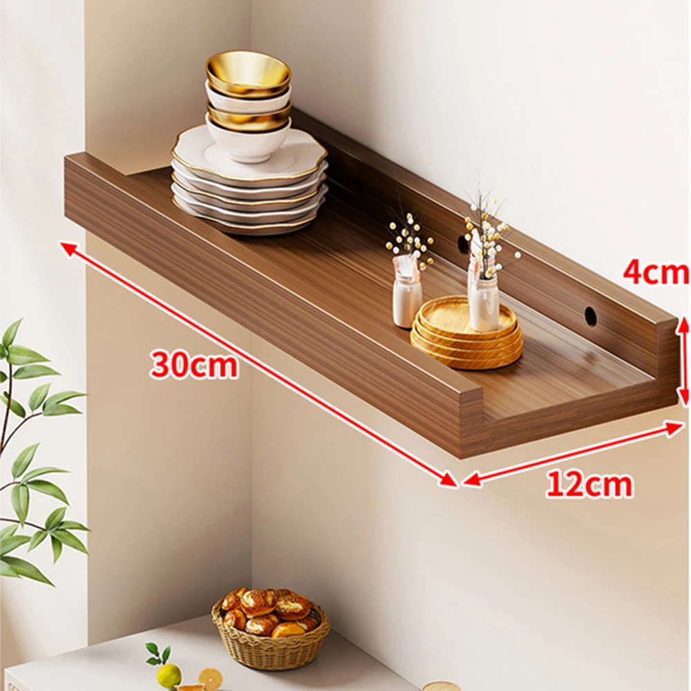 Wandopbergrek 60 cm houten scheidingswand Displayrek Thuis Woonkamer Wandplank Eenvoudig modern laminaat Sorteerrek