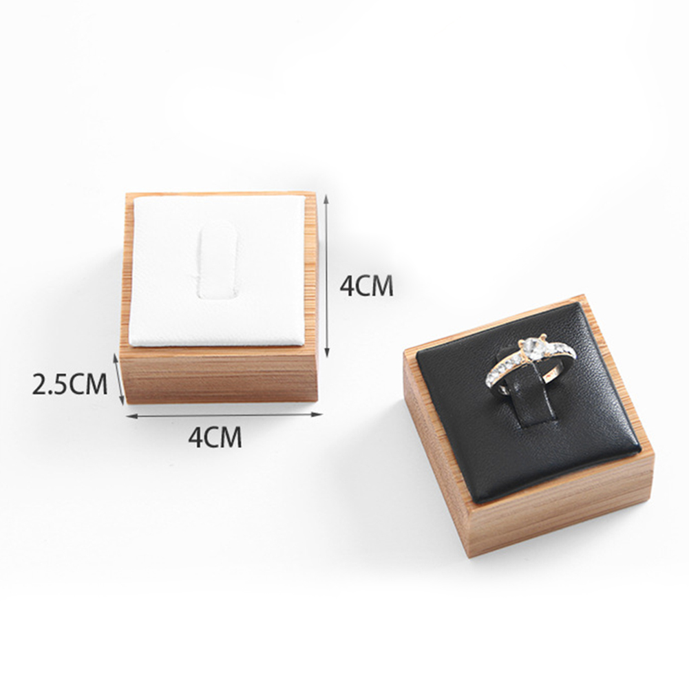 Wooden Finger Ring Display Rack Jewelry Display Stand Ring Showcase Display Props Counter Decoration