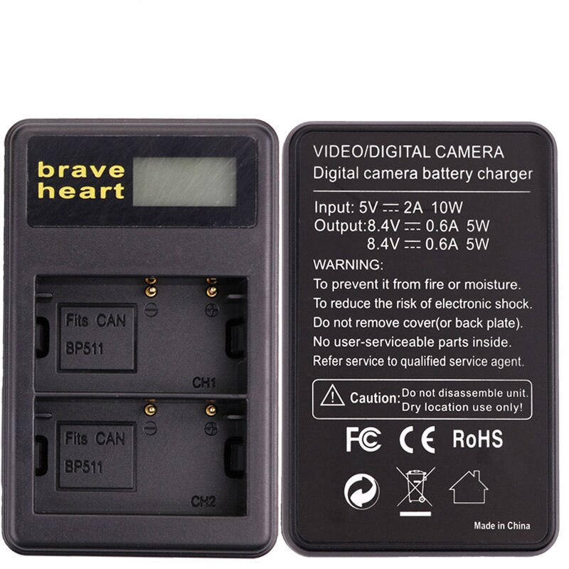 4 pièces 7.4v 2650mah BP-511A BP-511 BP 511 511A BP511 BP511A batterie pour Canon EOS 40D 300D 5D 20D 30D 50D caméra