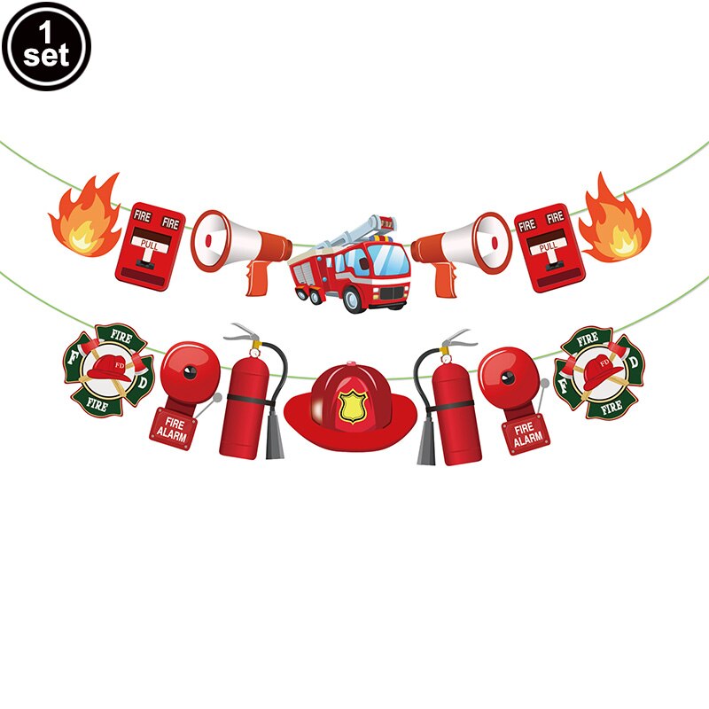 1pc 52*86 &#39;&#39;Feuer Lkw Tischdecke Feuerwehrmann Tischdecke Feuer Tabelle Einstellung Kunststoff Feuerwehrmann Tisch Abdeckung für Feuer partei Liefert: Banner1