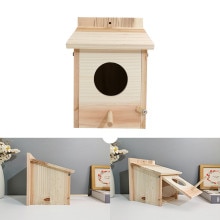 House Bird House Bird House Bird Box Outdoor Birdhouse Wooden Box Round Door Unique Birdhouse Wooden Bird House