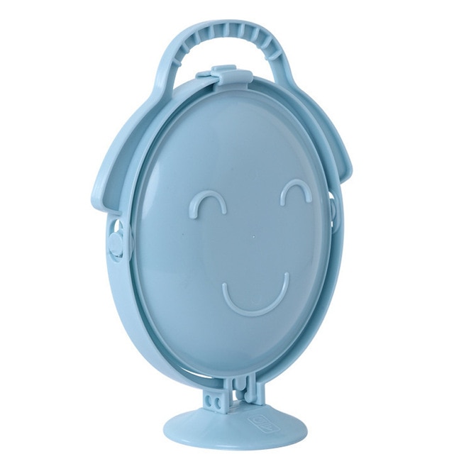 Foldable 3-Layer Fruit Plate Food Display Stand Dried Fruit Tray Folding Snack Rack Dessert Stand for Living Room Home Party: Blue