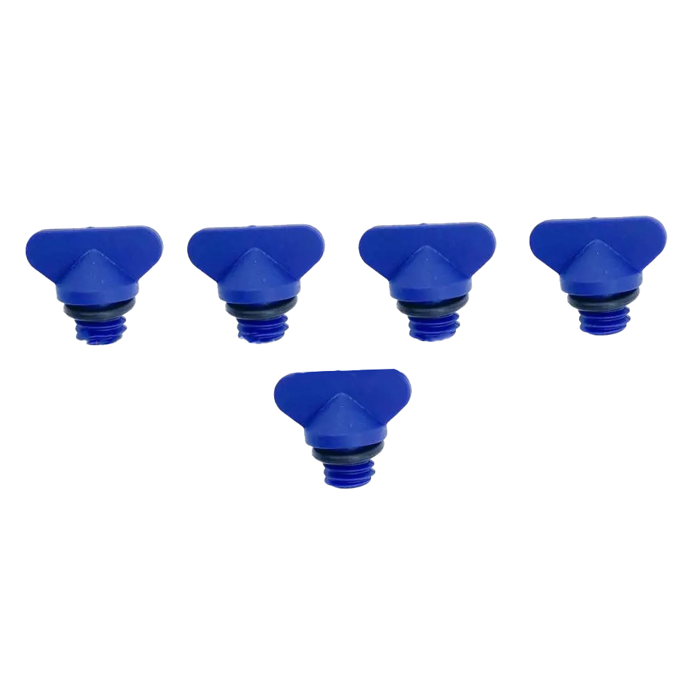 5pcs Engine Block Drain Plug 22-806608A02 22-806608A1 22-8M0119211 For Mercruise Exhaust Manifold Water Drain Blue Plug