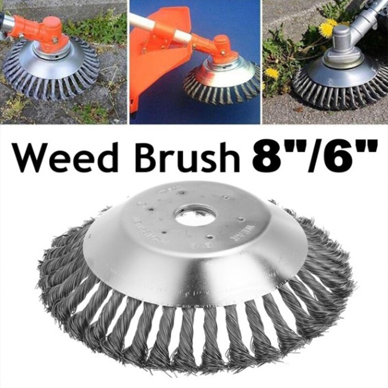 ​Lawn mower 8-inch steel wire wheel with twist mower head bowl type 6-inch lawn mower head mower wheel fittings