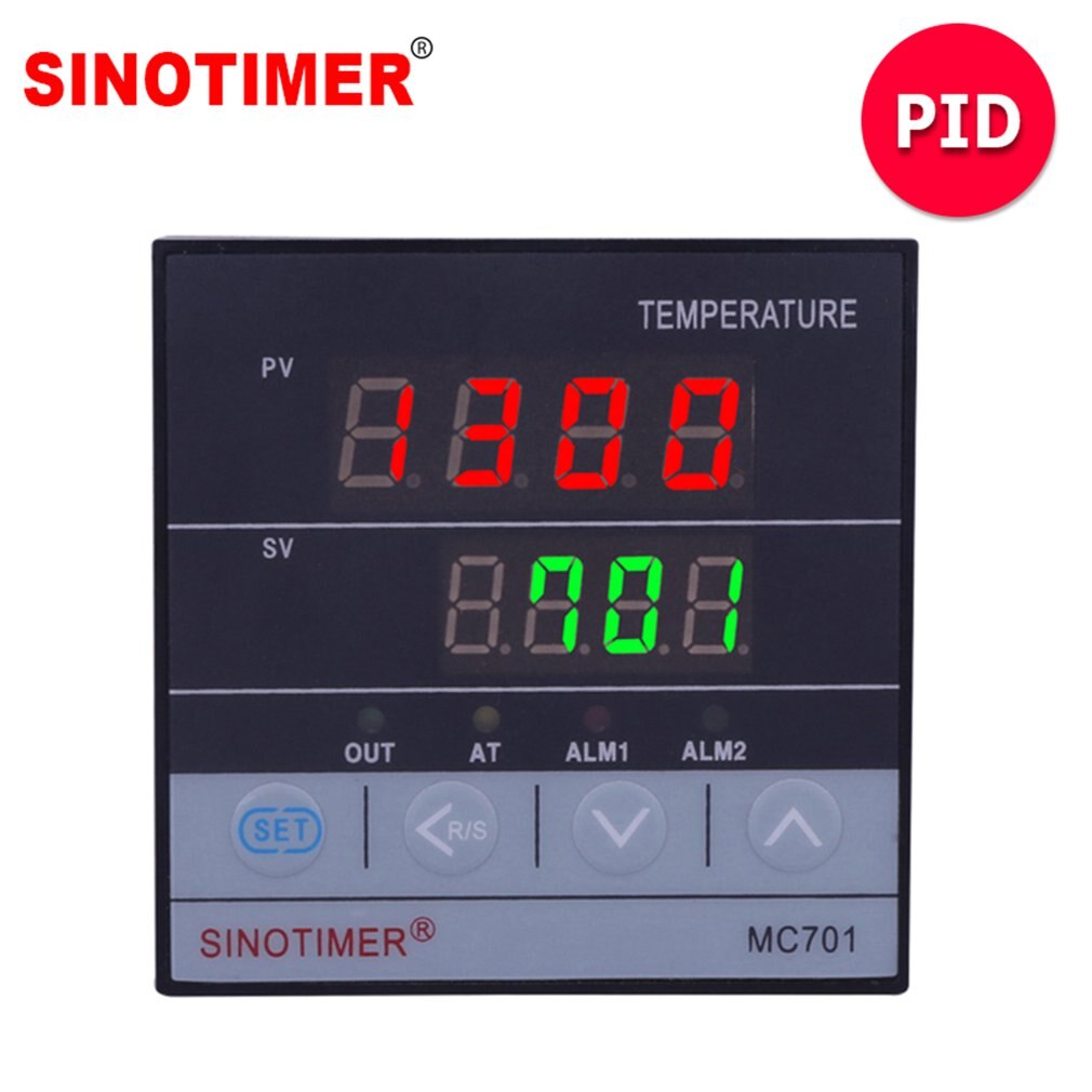 Contrôleur de température, entrée PT100 K, Thermocouple numérique PID SSR, sortie de relais de chaleur avec alarme, coque courte Fahrenheit