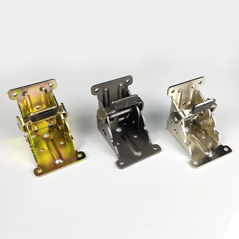 Charnière de Table pliante en fer, support de pieds pliable pour Table et chaise, pieds à verrouillage automatique