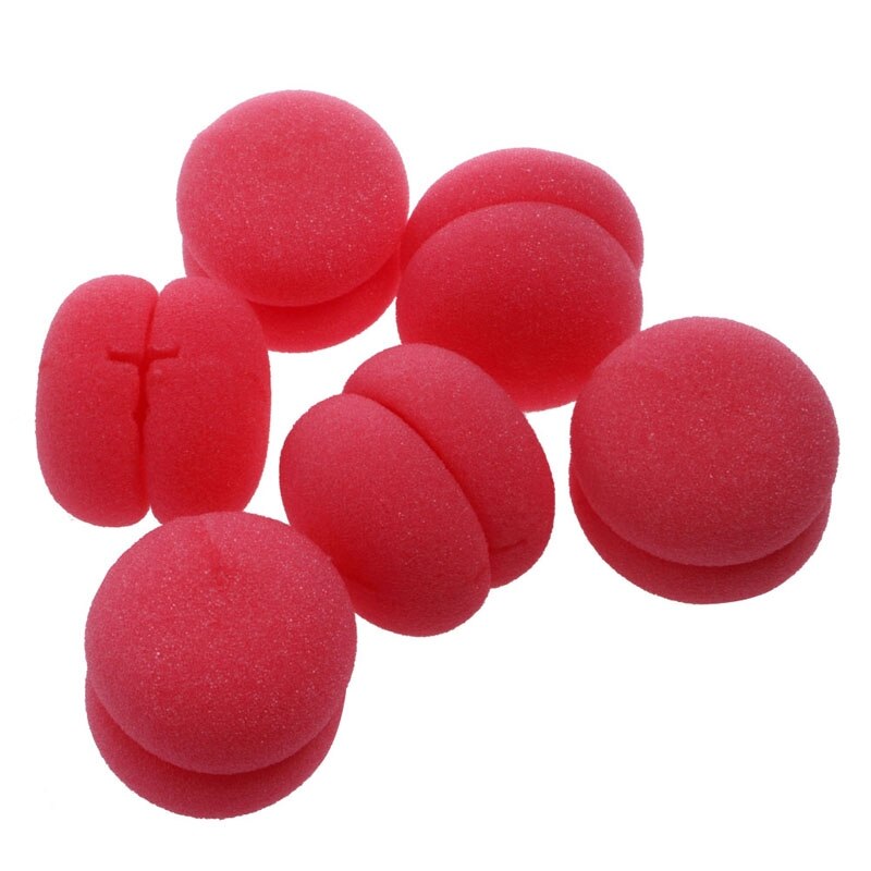 6pcs Balls Hair Rollers Curlers Bun Round DIY Soft Foam Sponge Tools: Default Title