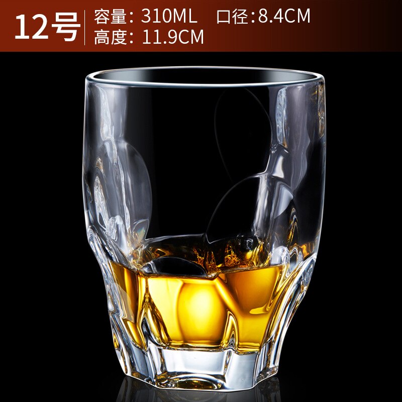 Varmebestandig blyfri gennemsigtig vinglas øl steins whisky brandy vodka kop multi mønster drinkware bar: 12