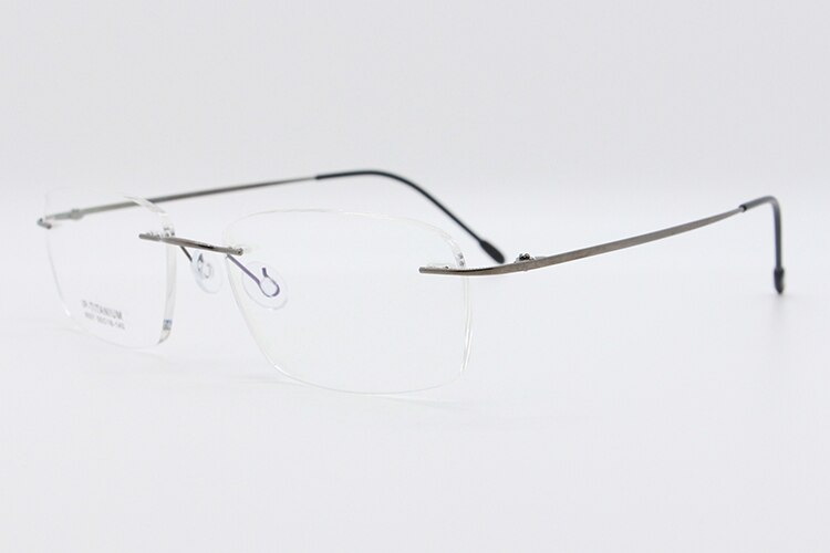 Bclear Ultra Light Pure Titanium Unisex Randloze Optische Frame Geheugen Thress Stuk Randloze Bril Mannen Vrouwen 9001: GRAY