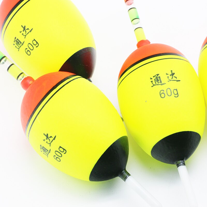 Set van 10 lichtgevende visdobbers, boia led-lichtstaaf, nachtfoambuisboei, gloeiende dobberboei-indicator 10g- 80g nachtdobberset