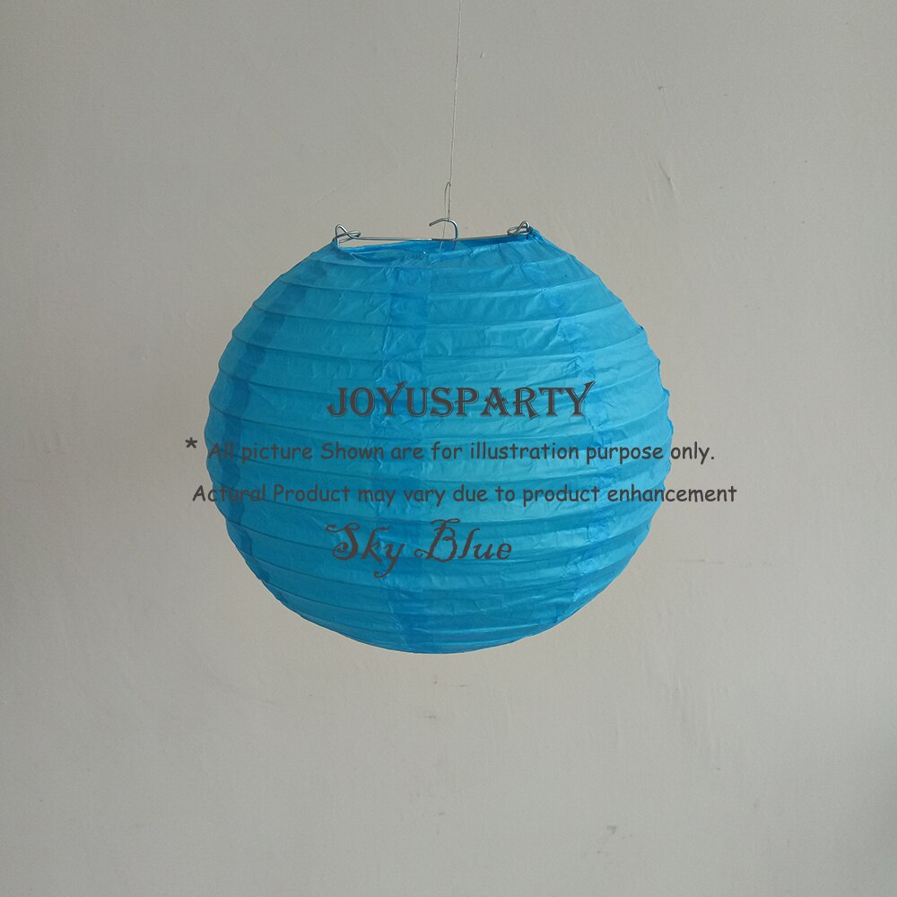 Juego de linternas de papel azules de 12 piezas, decoración colgante de papel redondo chino, lámparas de bola para decoraciones del hogar de 6 "8" 10 "12"