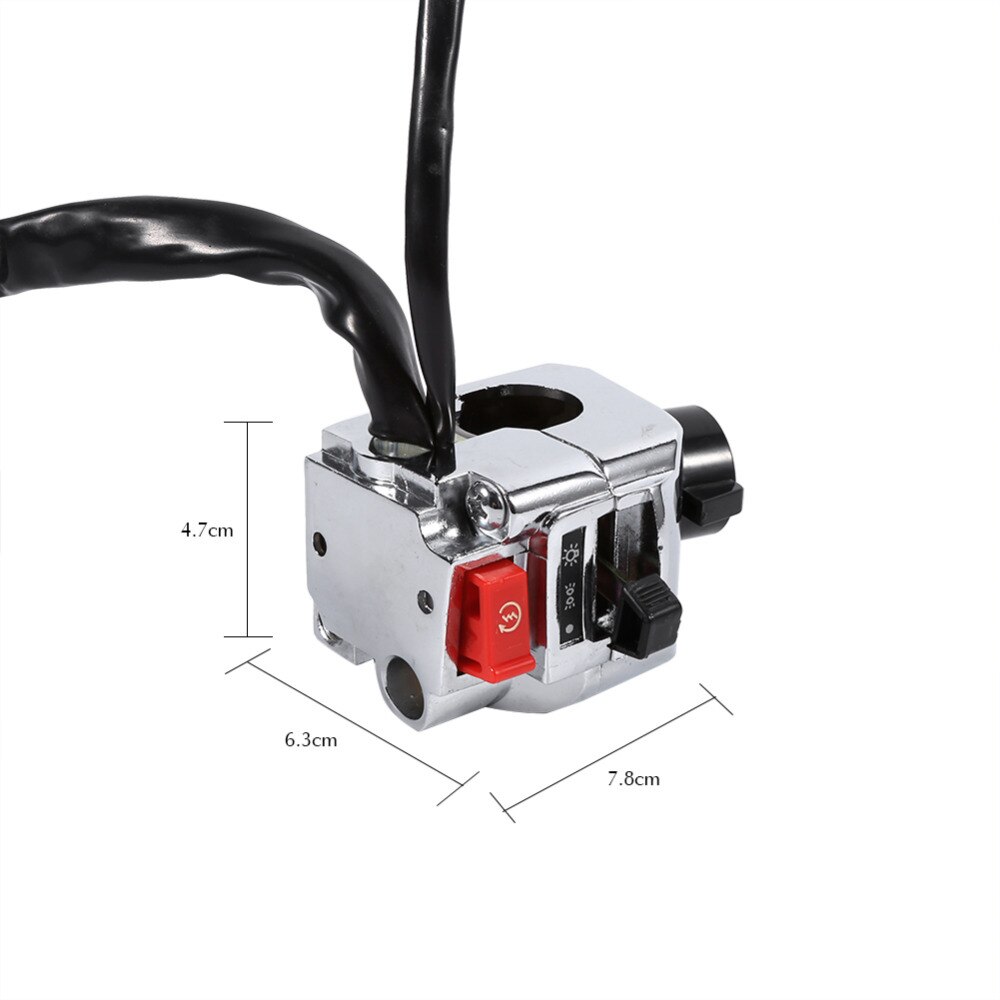 1 par 7/8 " 22mm aluminium motorcykelomkopplare signalhornsknapp blinkers elektrisk dimljusljus start styrets kontrollomkopplare