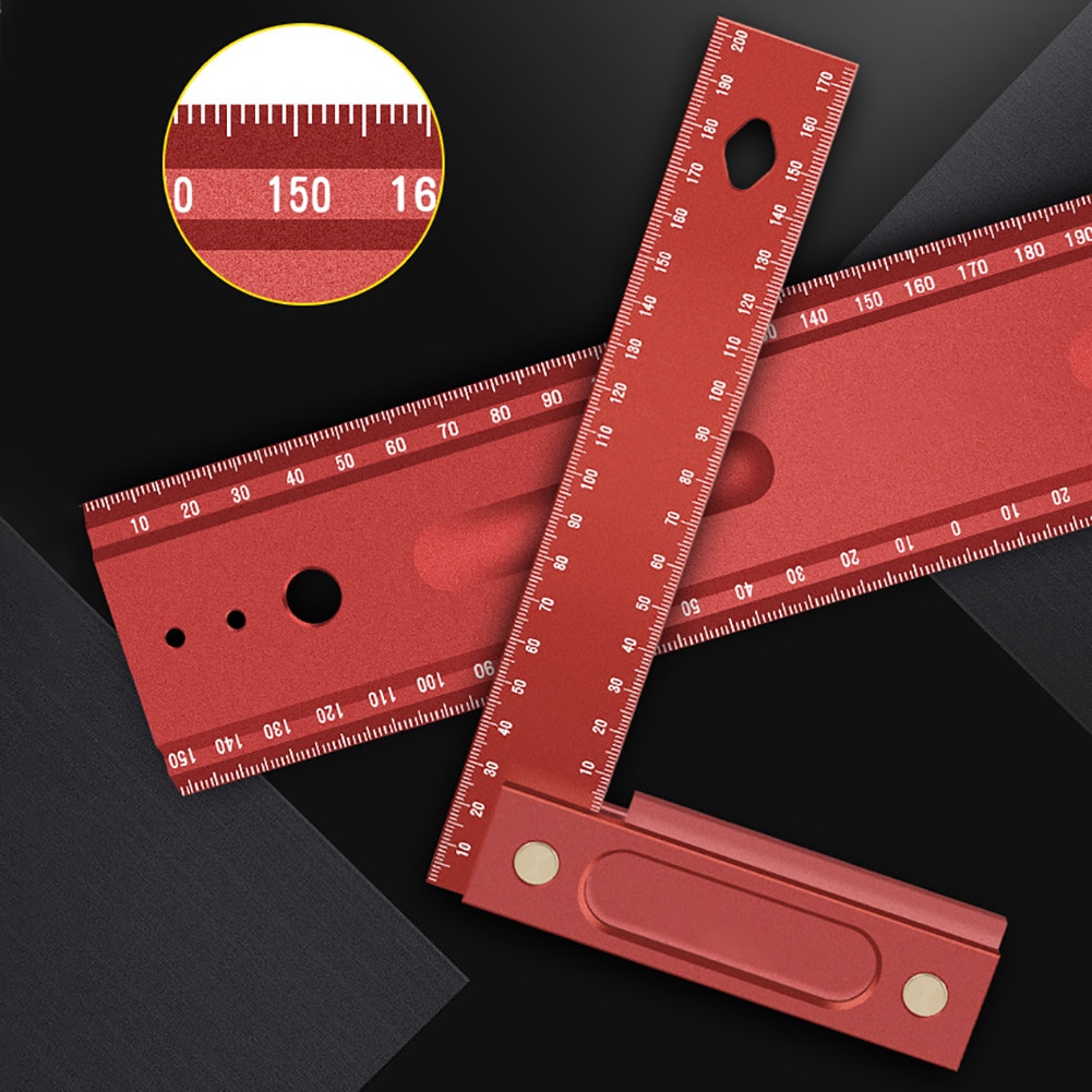 150mm Aluminium Alloy Angle Measuring L-Shaped Ruler Precision Leather Craft Cutting Auxiliary Tool