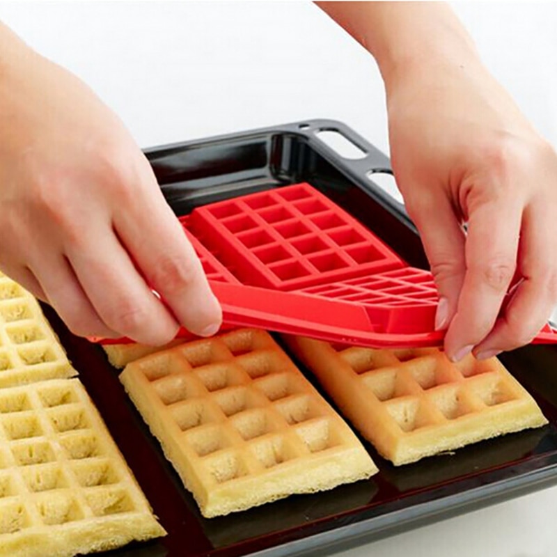 Cokytoop Siliconen Wafel Mallen Rechthoekige Vorm Muffinvorm Bakken Tools Keuken Accessoires 4 Groeven