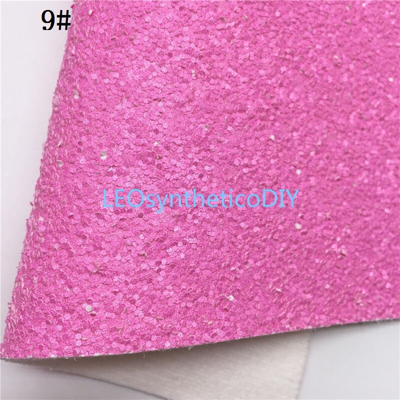 LEOsyntheticoDIY Neon Chunky Glitter Vinyl Fabric Sheet Felt Backing Synthetic Leather Faux Vinil DIY A4 SIZE R033A: 9