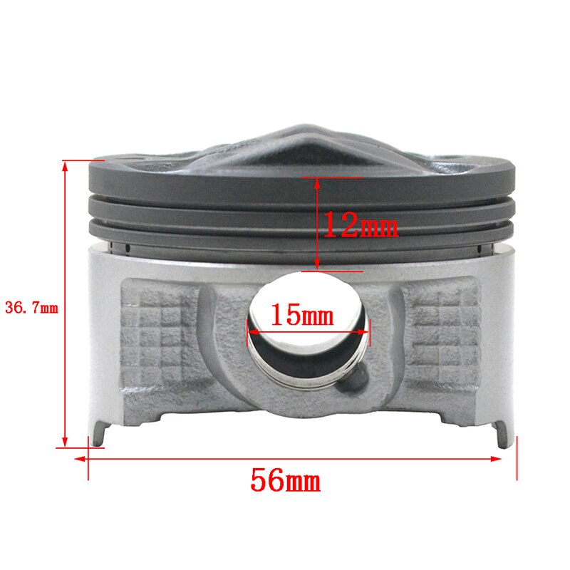 4 Uds de pistón de la motocicleta y anillos Kit para YAMAHA FZR400RR 3TJ FZR 400 RR SP 3TJ FZ400 4YR STD 56mm 56,25mm 56,50mm 56,75mm 57mm