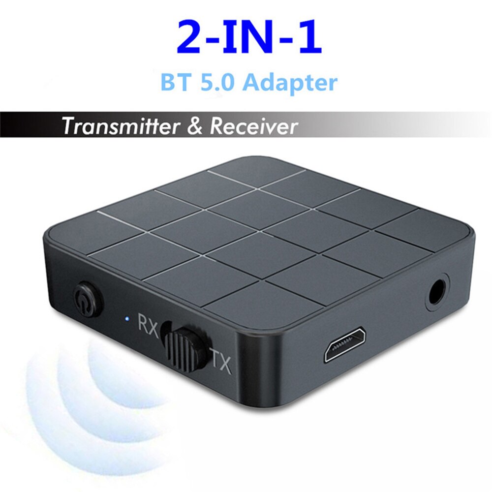Draagbare 2 In 1 Bt 5.0 Audio Zender Ontvanger Adapter 2 In1 Wireless Audio Adapter Rx/Tx Modus Voor tv Auto Computer