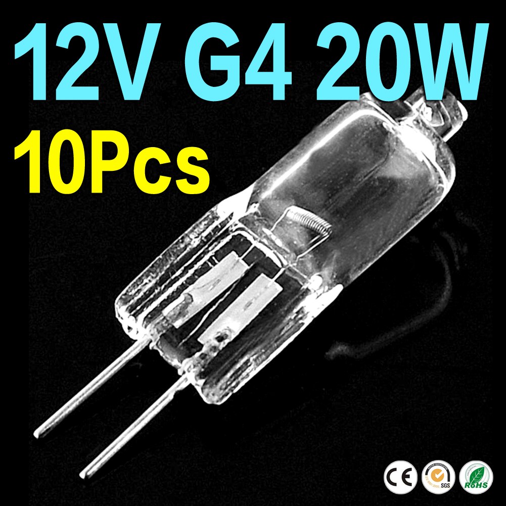 20 st 10 st halogenlampor  g4 sockel 20w 12v energisparande volfram halogen glödlampa typ jc: 10 st