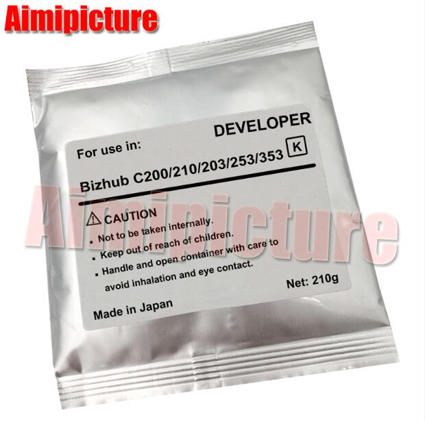 Pó Para Konica C200 C210 C203 C253 C353 Desenvolvedor DV211 peças da copiadora Minolta C 200 210 203 253 353 Desenvolvedor 210 g/saco: C200Balck