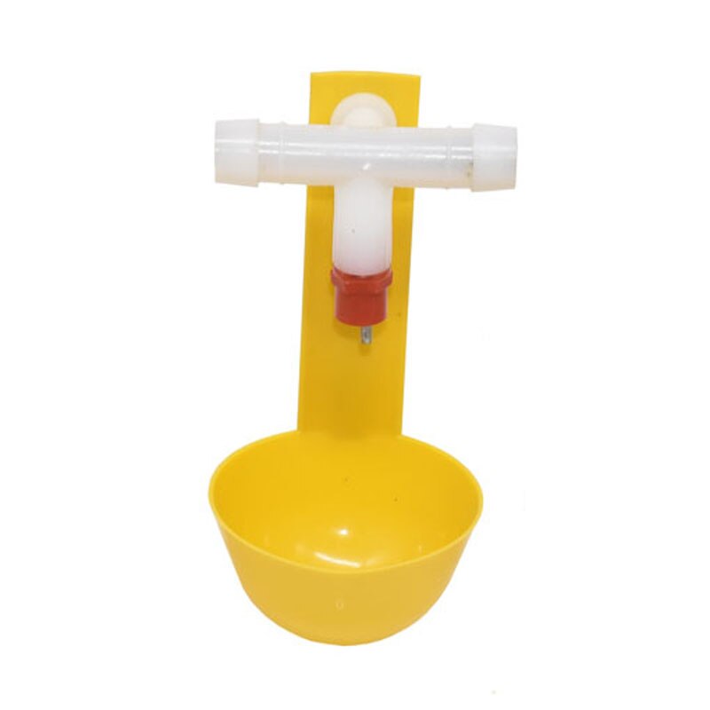 poultry Supplies Chicken waterer Cups Bird Feeding Cup Spring drinking Quail Bird Poultry Cage Automatic Drinking Device: White