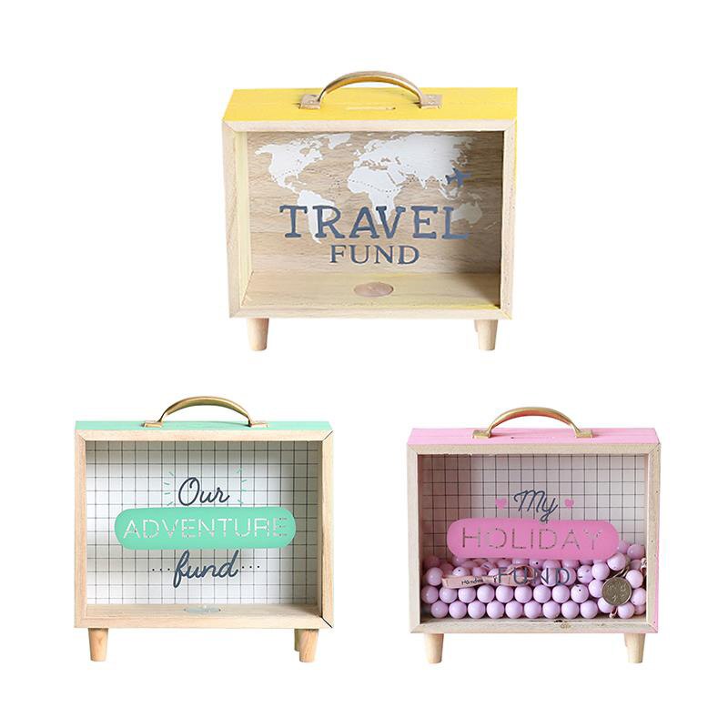 ins elegante arte legno salvadanaio salvadanaio telecamera da letto scrivania decorazione scatola di immagazzinaggio accessori