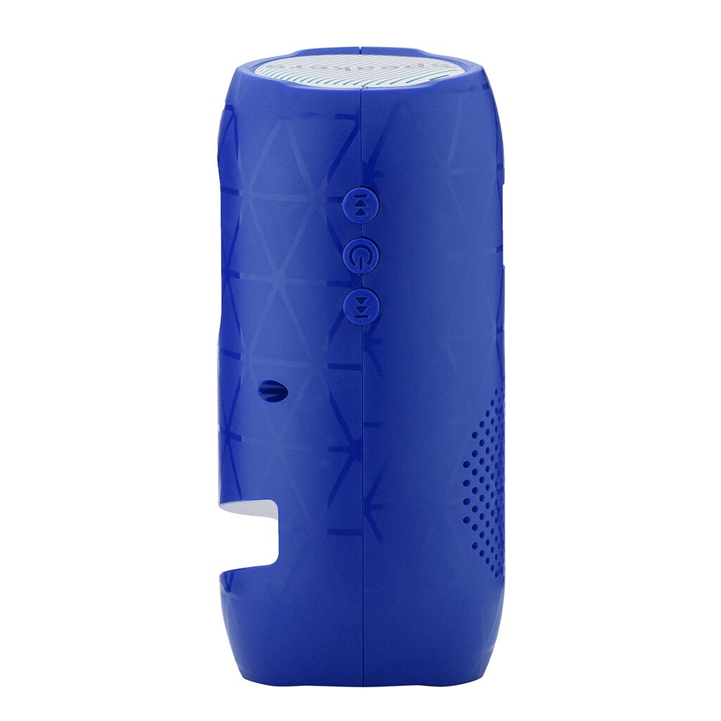 Bärbar rem utomhus trådlös bluetooth stereo högtalare soundbox stöd tf fm bluetooth högtalare för smartphone tablet pc: Blå