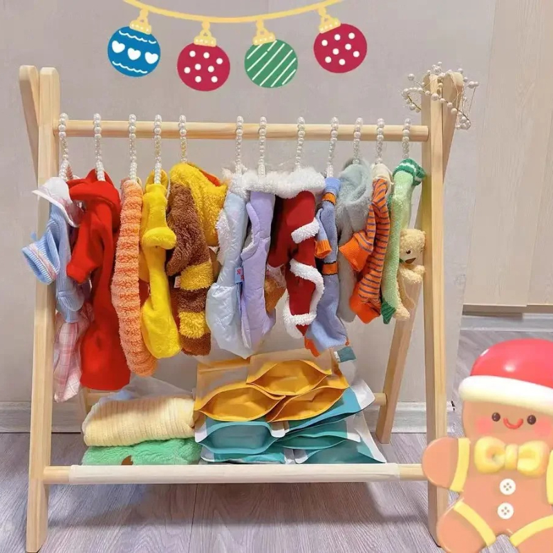 Garde-robe en bois massif pour animaux de compagnie, garde-robe pour chien, porte-manteau pour chat, petit support de rangement pour vêtements