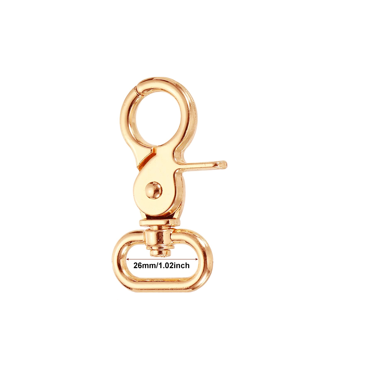 4-20 stuks 13/26mm metalen karabijnhaak sleutelhanger, draaibare haak voor tas, hondenriem, riem, portemonnee, sleutelhangers, karabijnhaak hardware: 4 # / Antiek zink