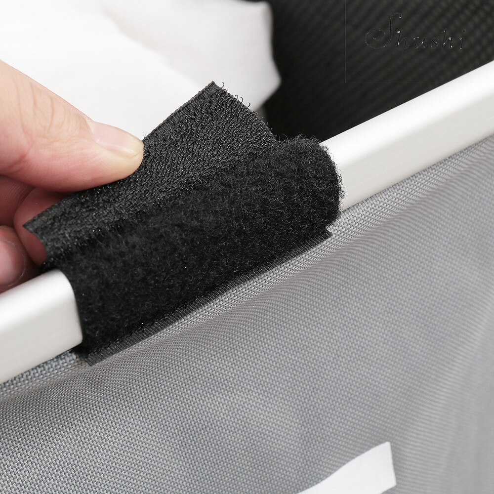 Shushi Foldable Home Laundry Hamper WaterProof Oxford Dirty Clothes Storage Basket Aluminum Frame Corner Laundry Organizer