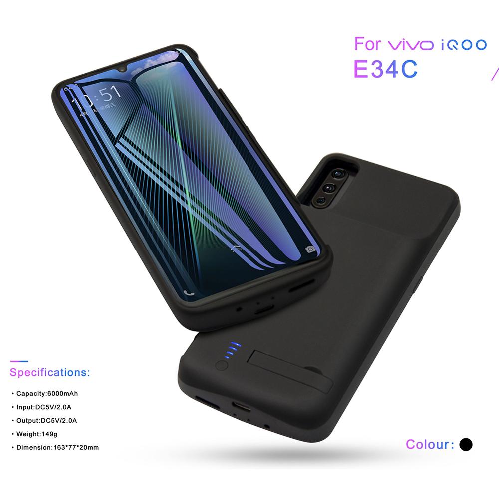 For VIVO IQOO Battery Charger Case Smart Cover 6000 Mah Power Bank For VIVO IQOO Battery Charger Case