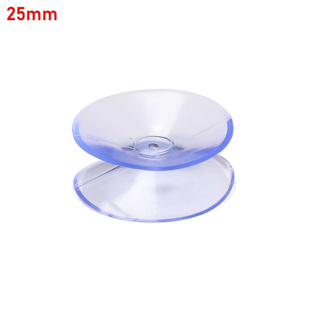 50 stk klare runde plastik skridsikre sugekopper dobbeltsidede sugekopper glas bordplade holder væg suge bøjler: 25mm