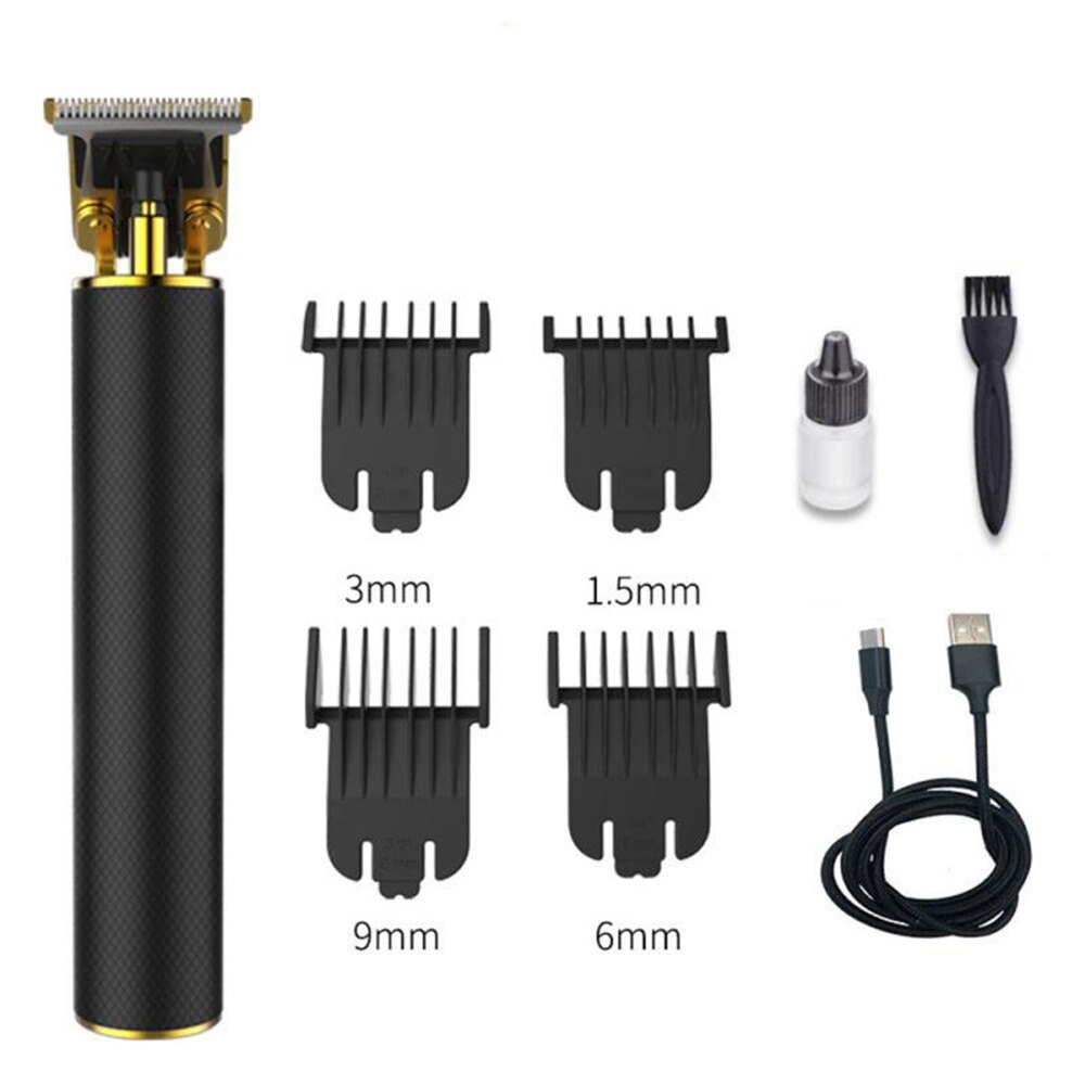 Mens Hair Clippers Electric Hair Trimmer T Outliner Cordless T-Blade Trimmer Barber Beard Razor Hair Cut Cutting