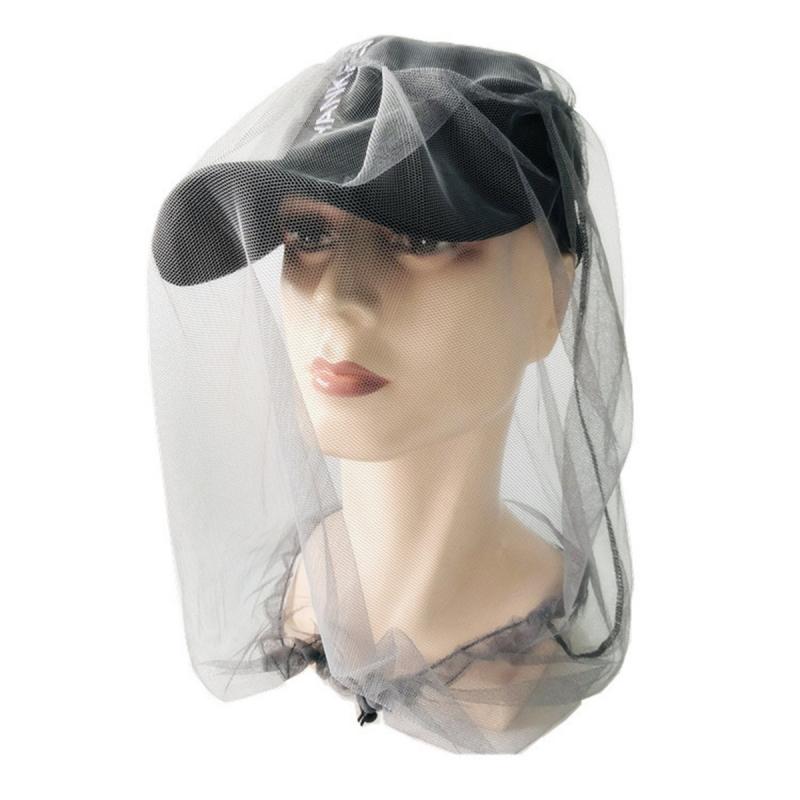 Outdoor Fishing Hat Head Protector Net Insect Fishing Fly Hard Hat Sunshade Mask Mosquito Fly Net Portable