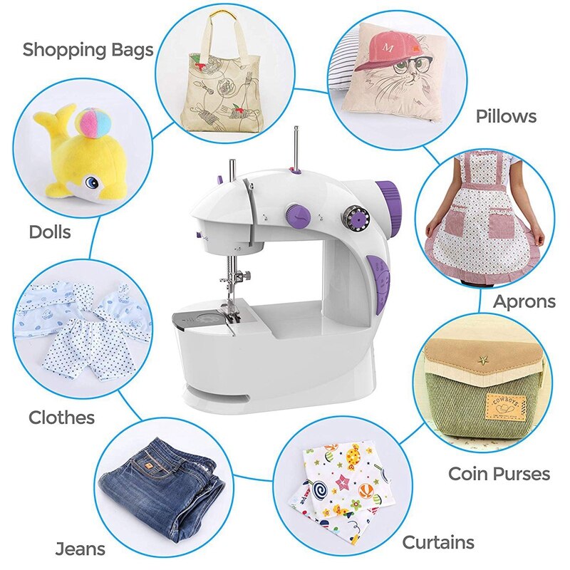 Mini Sewing Machine, Upgraded Version Portable Mini-Car Home Sewing Machine Us Plug