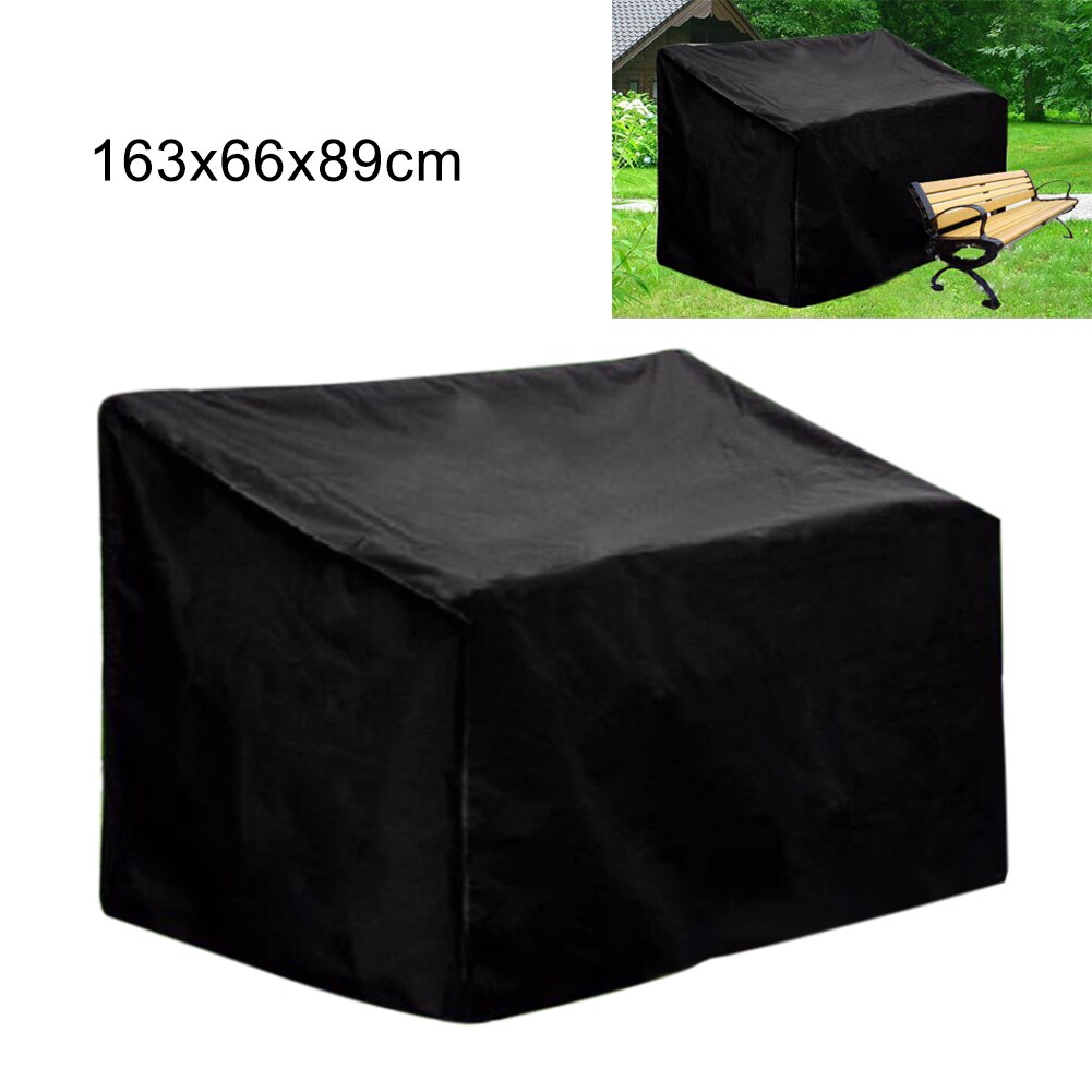 Tuinpatio bankhoes 210d oxford stoffen waterdichte bankhoes 2/3/4- zits bankstoelhoes met verstelbaar trekkoord: 3- zits