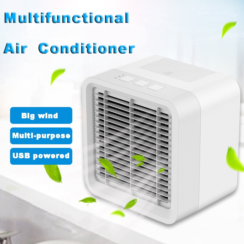 Draagbare Luchtkoeler Fan Airconditioner Mini Luchtkoeler Desktop Airconditioner Ventilator Multifunctionele Luchtbevochtiger Luchtreiniger