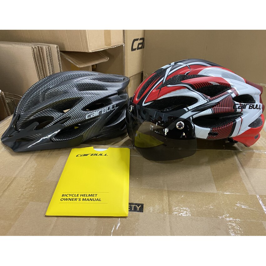 Stylish Cycling Helmets Triathlon Safe Taillight Helmet with Magnetic Goggles MTB Race Road Bike Bicycle Helmet Casco Ciclismo