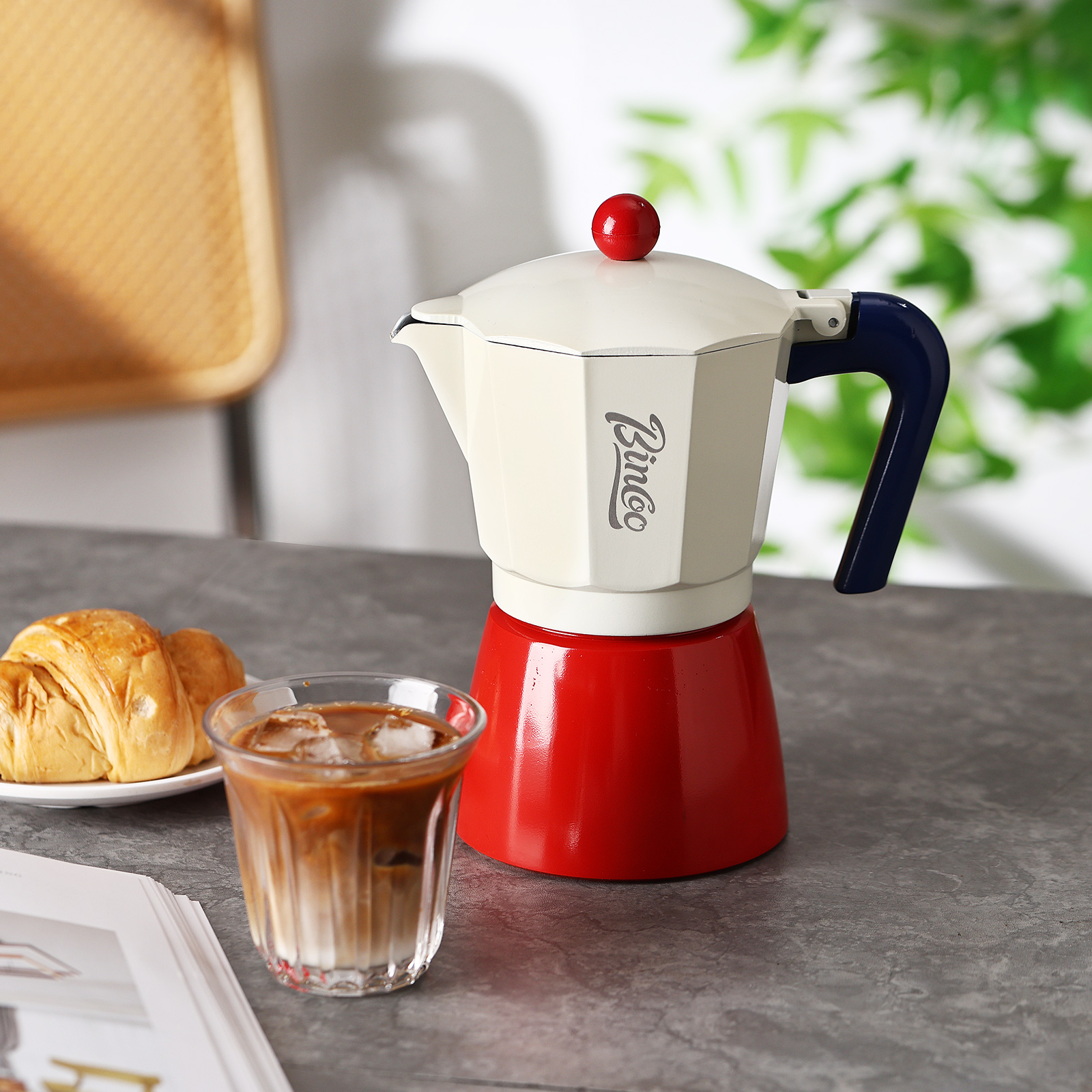 BINCOO 150 ml/300 ml Moka Pot, Koffiepotten, Mokka Potten, Kookplaat Espresso Maker, Italiaans Koffiezetapparaat, Kookplaat Espresso Koffiezetapparaat