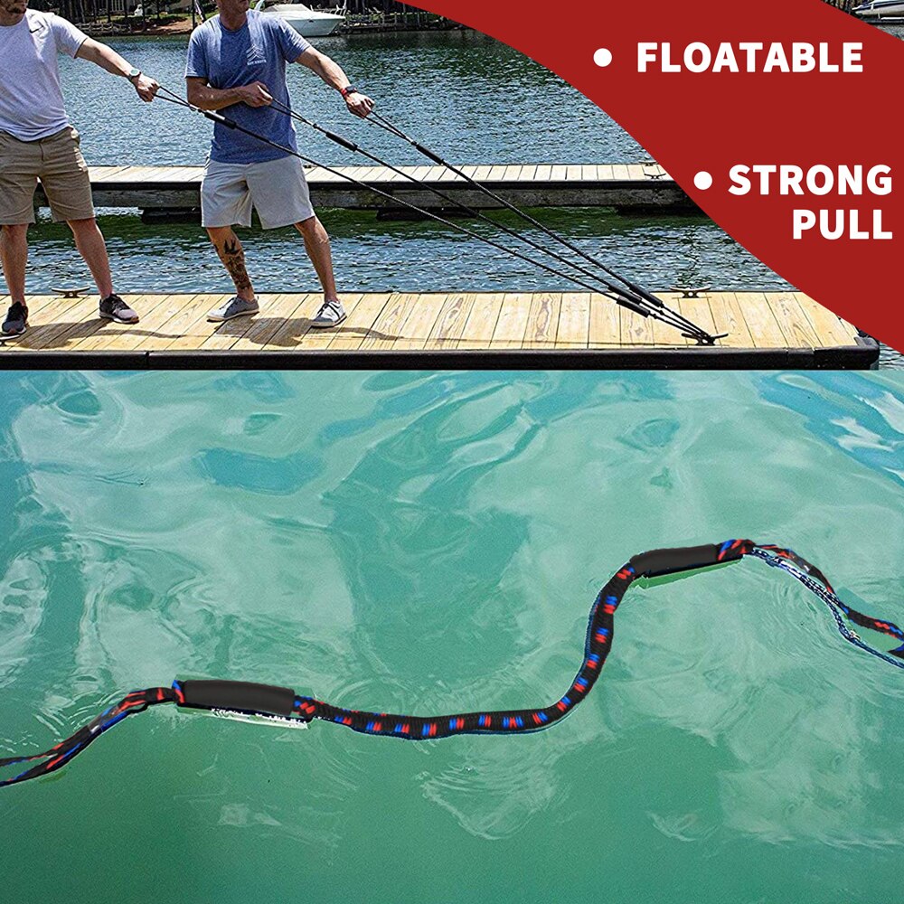 1 / 2Pcs Set Bungee Dock Line Mooring Rope for Boat 4 ft 2 Ropes Rope Bungee Cord Dockline Boats Kayak Accessories