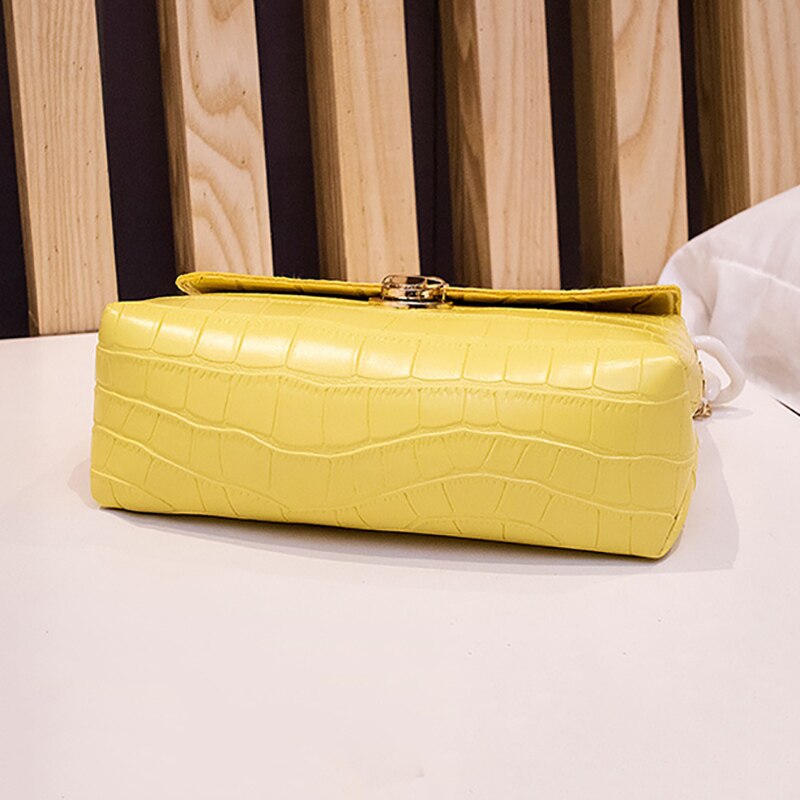 Lässige kleine schultertaschen mit alligatormuster für damen, große ketten, Bote-Tasche, handtasche, crossbody-handtasche, süßes täschchen