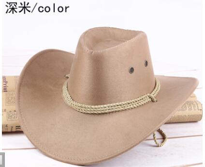 10 pièces/lot Western Cowboy chapeau hommes casquette d'équitation accessoire de large bord chapeau adulte décontracté faux cuir cowboy chapeau: 6