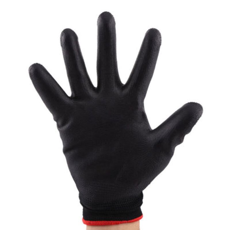 1Pair 3 sizes PU Nylon Safety Coating Work Gloves Working Wear-resistant Safety Palm Protect Gloves